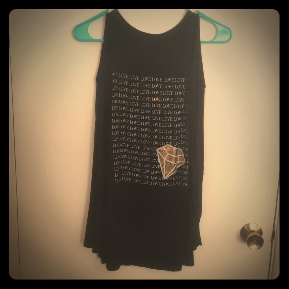 Black shoulder-less blouse